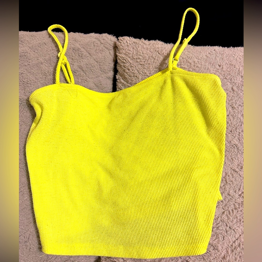 Neon cropped tank top